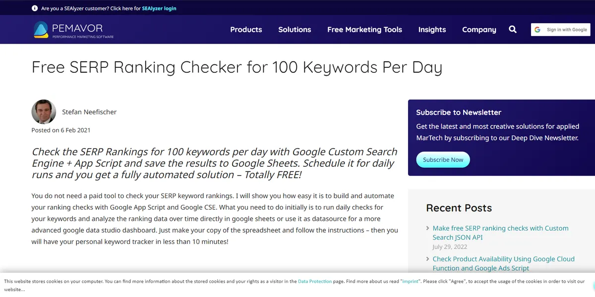 透過 Custom Search JSON API 作關鍵字排名的查詢、紀錄、分析